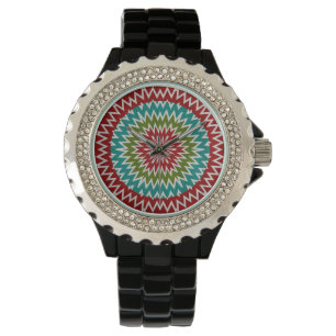 Montre Fleur mandalaic hypnotique