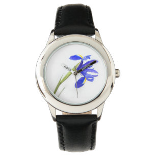 Montre Fleur pourpre d'iris