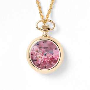 Montre Fleur rose cerisier Sakura printemps