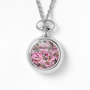 Montre Fleur rose de cerisier Sakura Printemps 