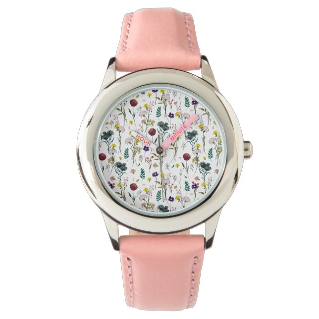Montre Fleur Sauvage Vibrante  (devant)
