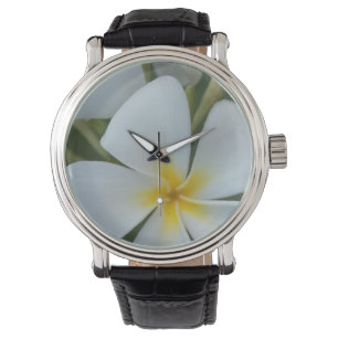 Montre Fleur Tropicale Blanche De Fidji