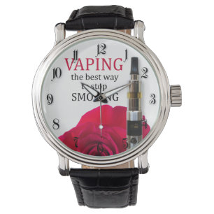 Montre Fleur Vapeur et rose