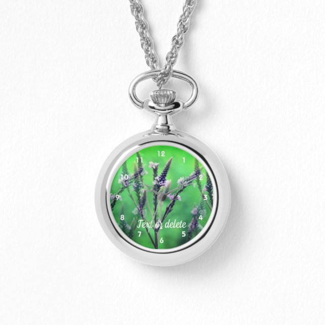 Montre Fleur Vervain sauvage Abstraite personnalisée (Recto)
