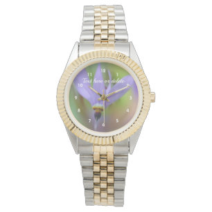 Montre Fleur violet personnalisée