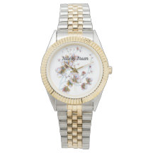Montre fleurie personnalisée pour femmes