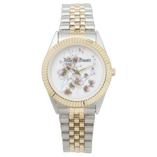 Montre fleurie personnalisée pour femmes