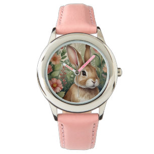 Montre Fleurs blanches et surveillance du lapin