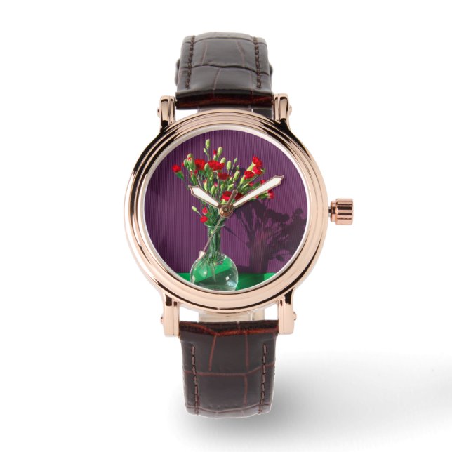 Montre Fleurs | Bouquet Carantion Rouge (Recto)