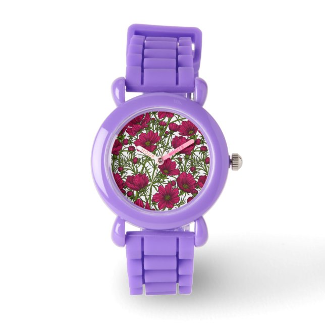 Montre Fleurs Cosmos roses (Recto)