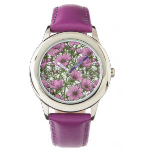 Montre Fleurs Cosmos roses
