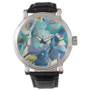 Montre Fleurs dans différentes nuances de pourpre et de
