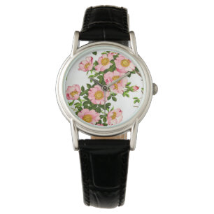Montre Fleurs de cerisier japonaises vintages, rose et or