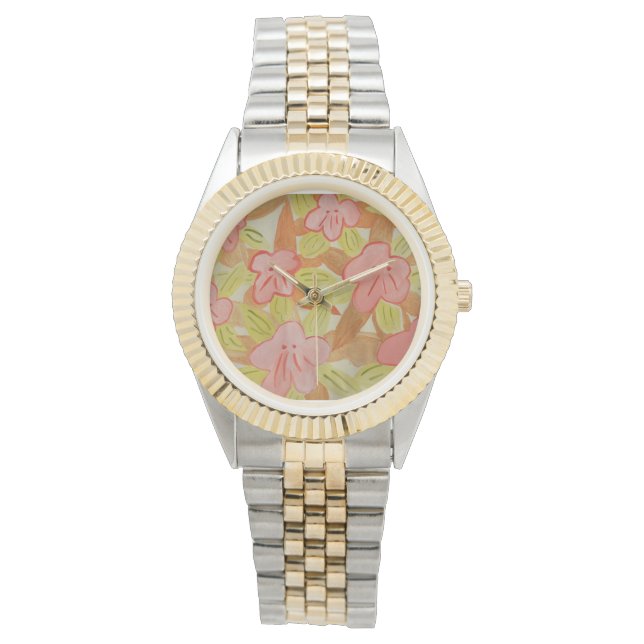 Montre Fleurs de couleur d'automne Regardez (devant)
