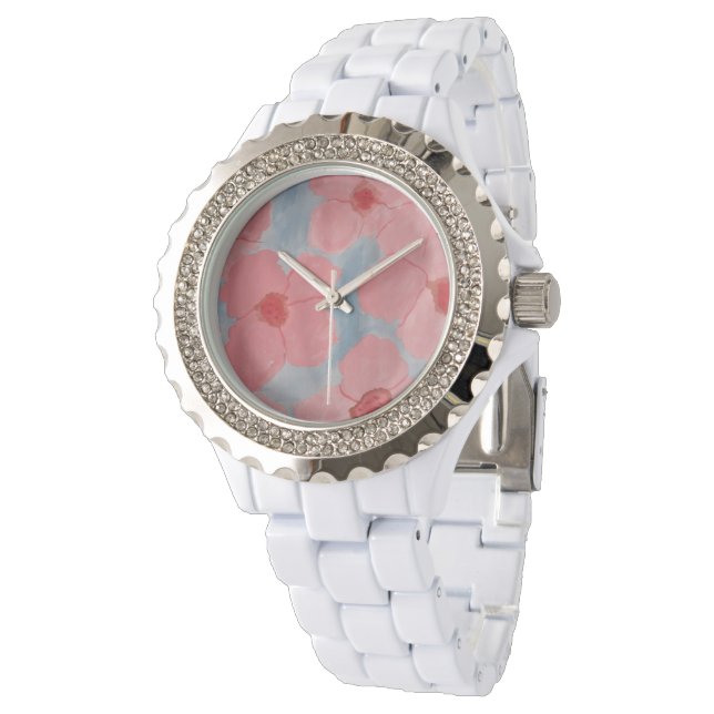 Montre Fleurs de couleur de bonbon (Incliné)