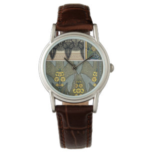 Montre Fleurs de jardin Art Nouveau vintage en forme de p