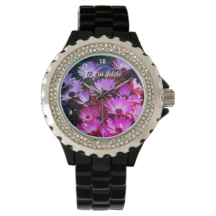 Montre Fleurs de marguerite rose africaine Abstraites per