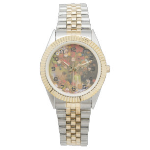 Montre Fleurs de prairie et Roses Art vintage