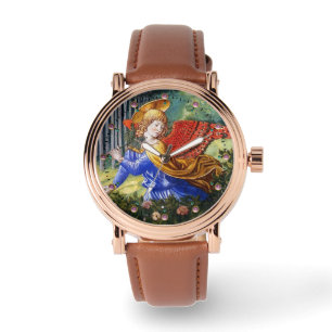 Montre Fleurs de rassemblement d'anges dans un paysage cé