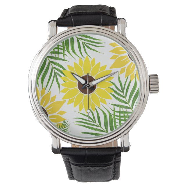 Montre fleurs de soleil (devant)