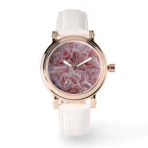 Montre Fleurs de velours rose Mallow
