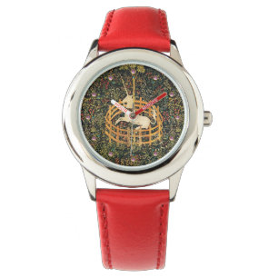 MONTRE FLEURS D'IMAGINAIRES UNICORNES ET GOTHIQUES, MOTIF