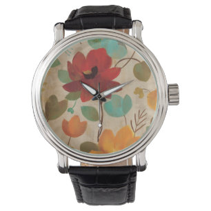 Montre Fleurs et bourgeons colorés