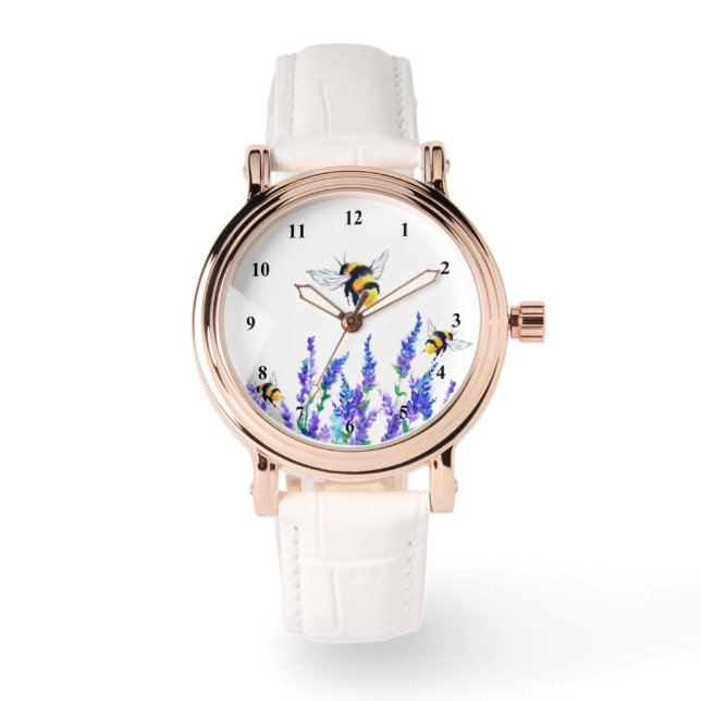 Montre Fleurs et surveillance des abeilles (Recto)