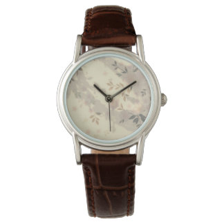 Montre Fleurs Feuilles et ombres Petit poignet de fleurs