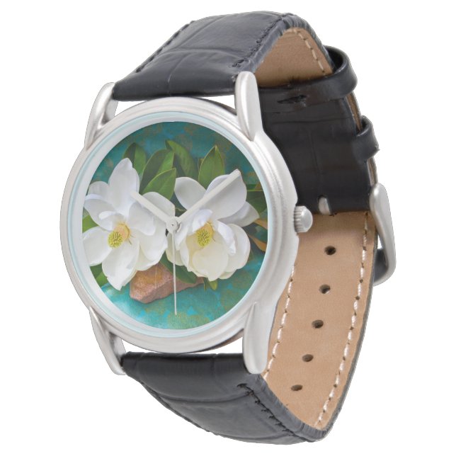 Montre Fleurs | Fleur Magnolia (Incliné)
