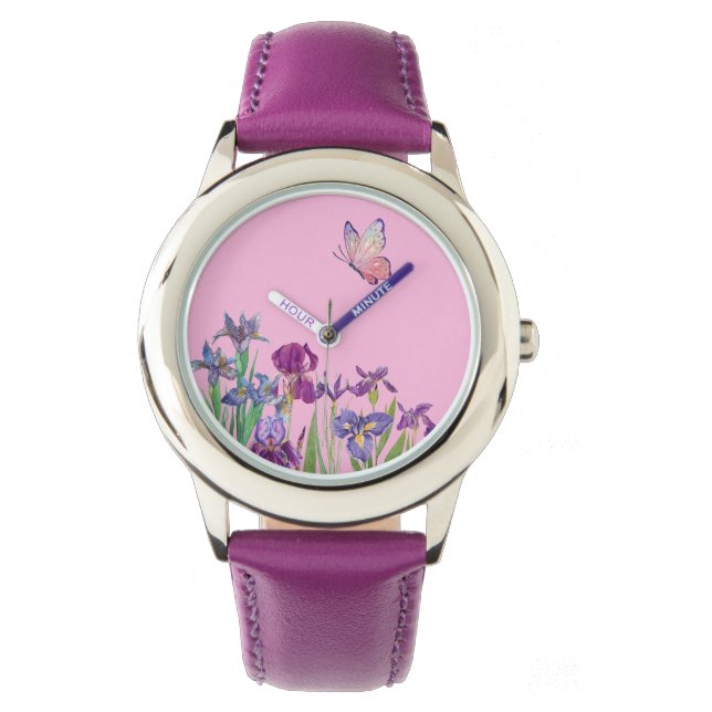 Montre Fleurs Iris (devant)