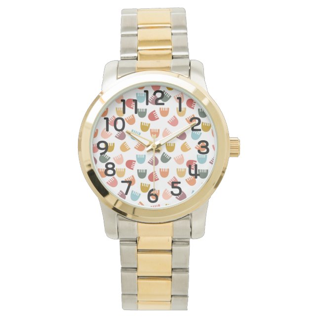 Montre Fleurs mixtes Boho (devant)