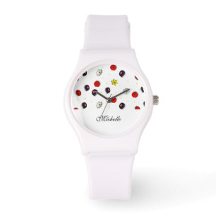 Montre Fleurs printanières décoratives personnalisées bla