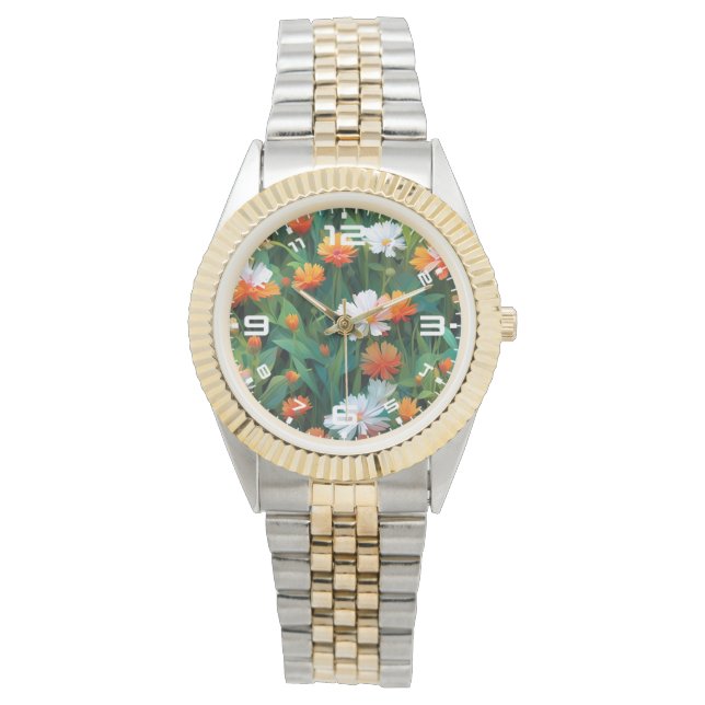 Montre Fleurs sauvages sur le terrain-20632 (devant)