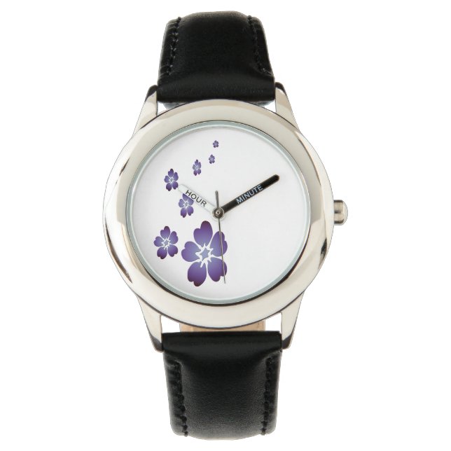 Montre Fleurs violettes (devant)