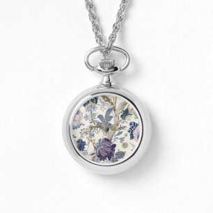 Montre Floral bleu W.Morris Motif Watch