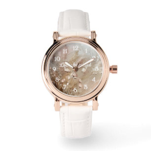 Montre Floral Boho Beige Blanc