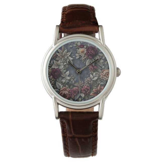 Montre Floral foncé et humide (devant)