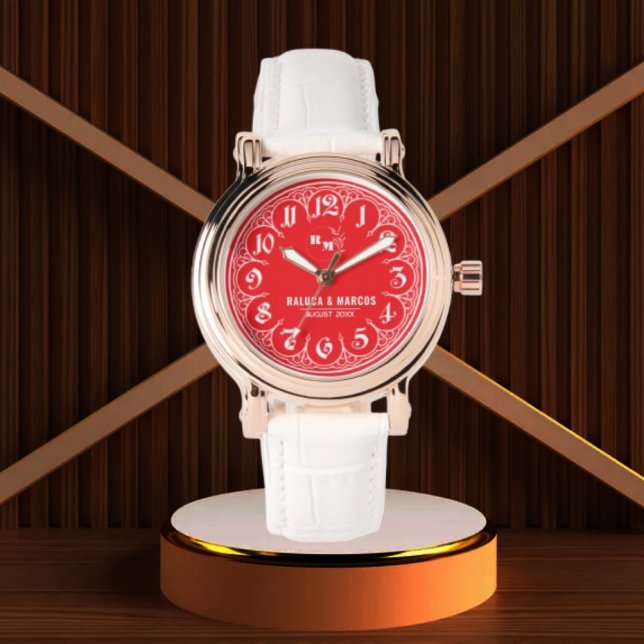 Montre Floral Monogram   couple Name  (Créateur téléchargé)
