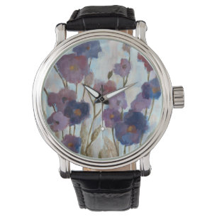 Montre Florales Abstraites En Violet