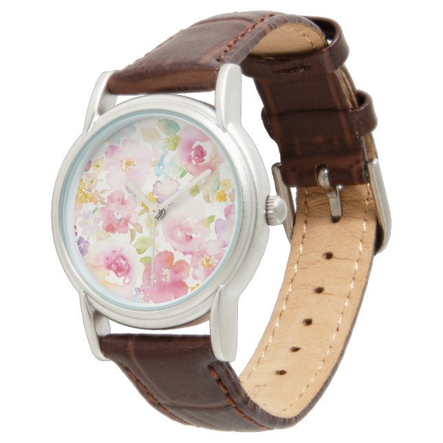 Montre Flore aquarelle (Incliné)