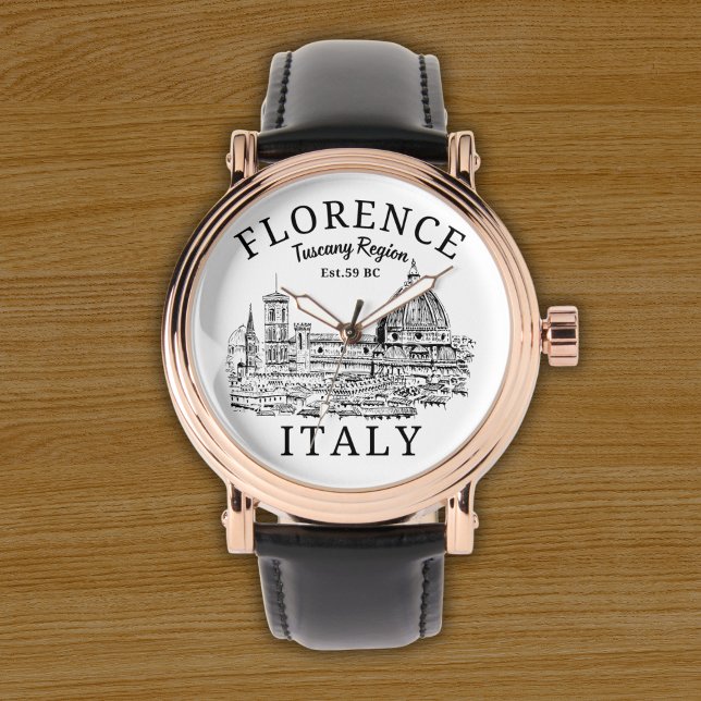 Montre Florence Italy Tuscany Region Vintage Landscape (Créateur téléchargé)