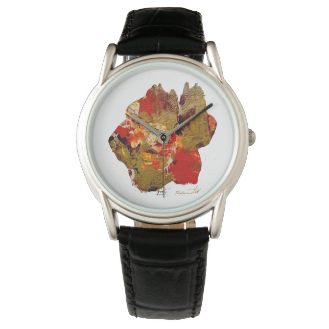 Montre Flower collagraph art watch (devant)