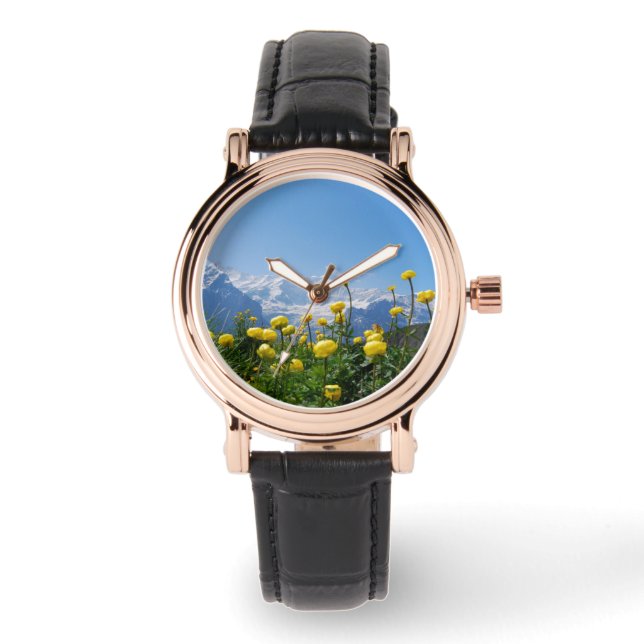 Montre Flowers (homonymie) | Eiger Monch Swiss Alps (Recto)