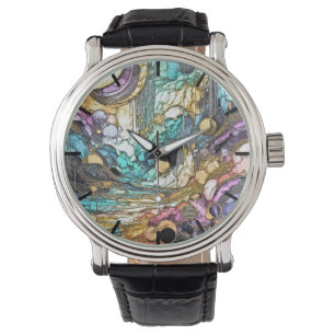Montre Flux d'or en écoulement