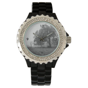 Montre Foggy Automne Niveaux de gris