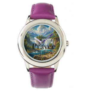 Montre Foi chrétienne en or La prière change tout 