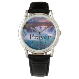 Montre Foi chrétienne en or La prière change tout