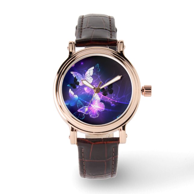 Montre Fond avec papillons de nuit (Recto)