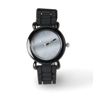 Montre Fond d'art au look argent brossé